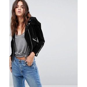 Blank NYC Black Suede Moto Jacket